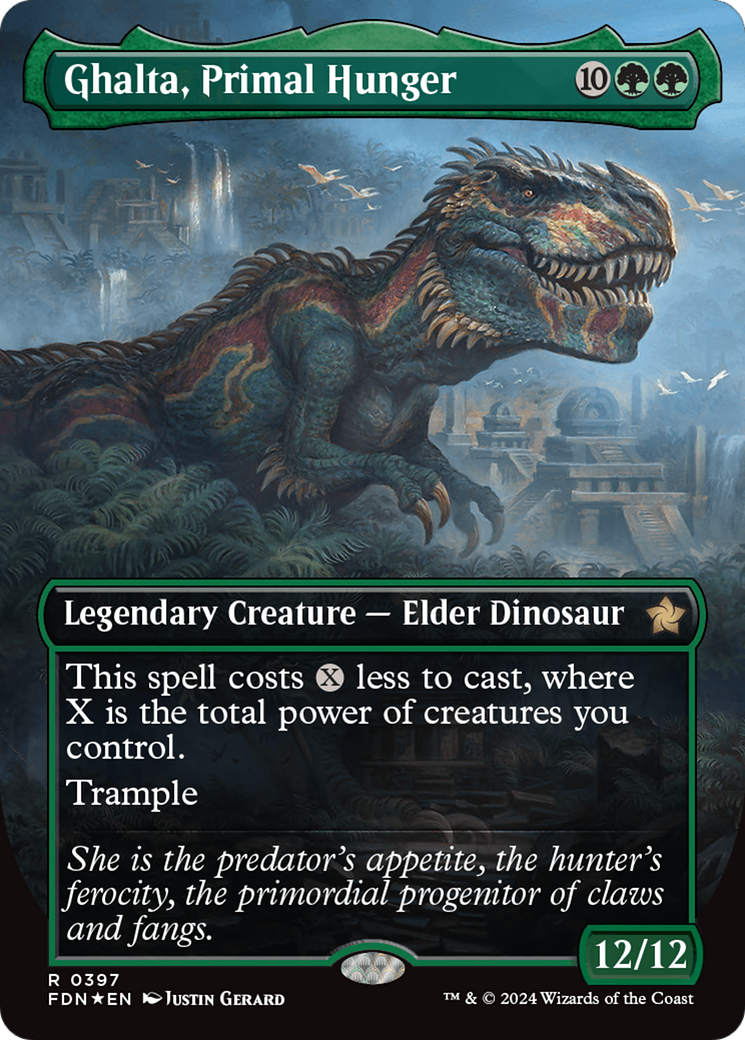 Ghalta, Primal Hunger (Borderless) (Mana Foil) [Foundations] | Multizone: Comics And Games