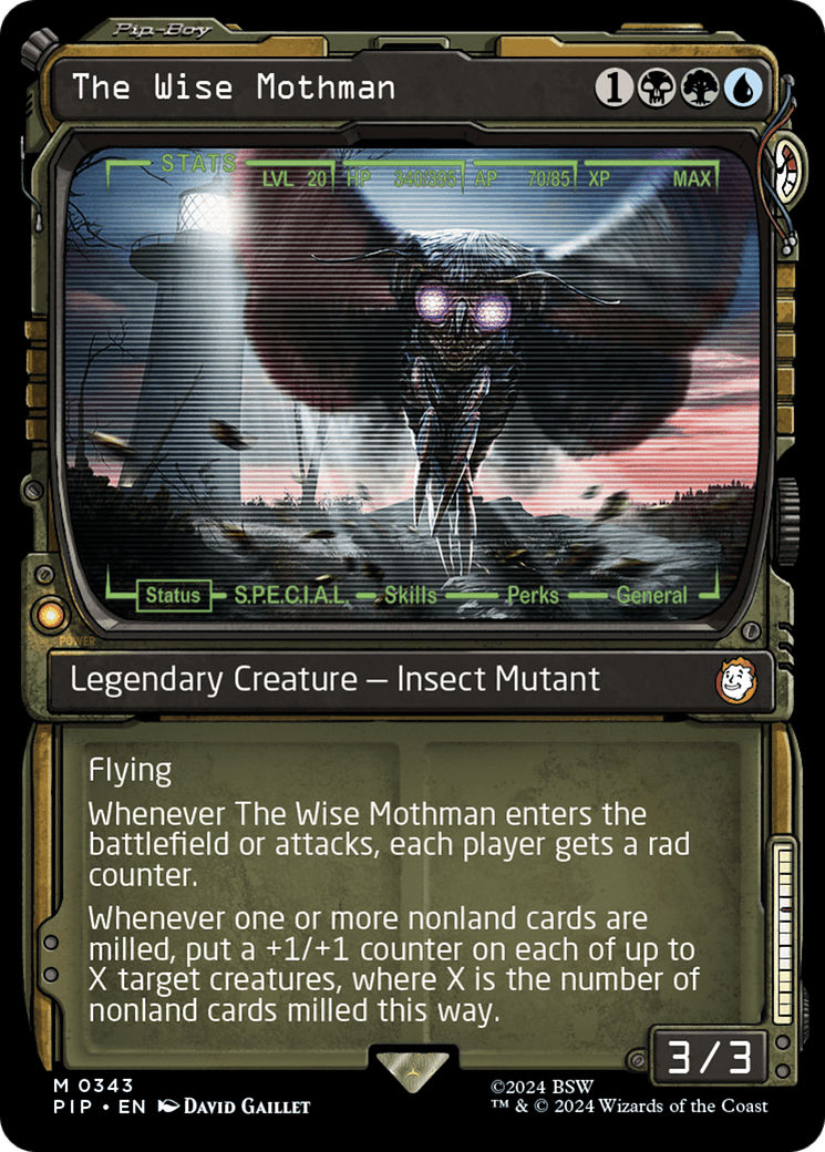 The Wise Mothman (Showcase) [Fallout] MTG Single Magic: The Gathering  | Multizone: Comics And Games