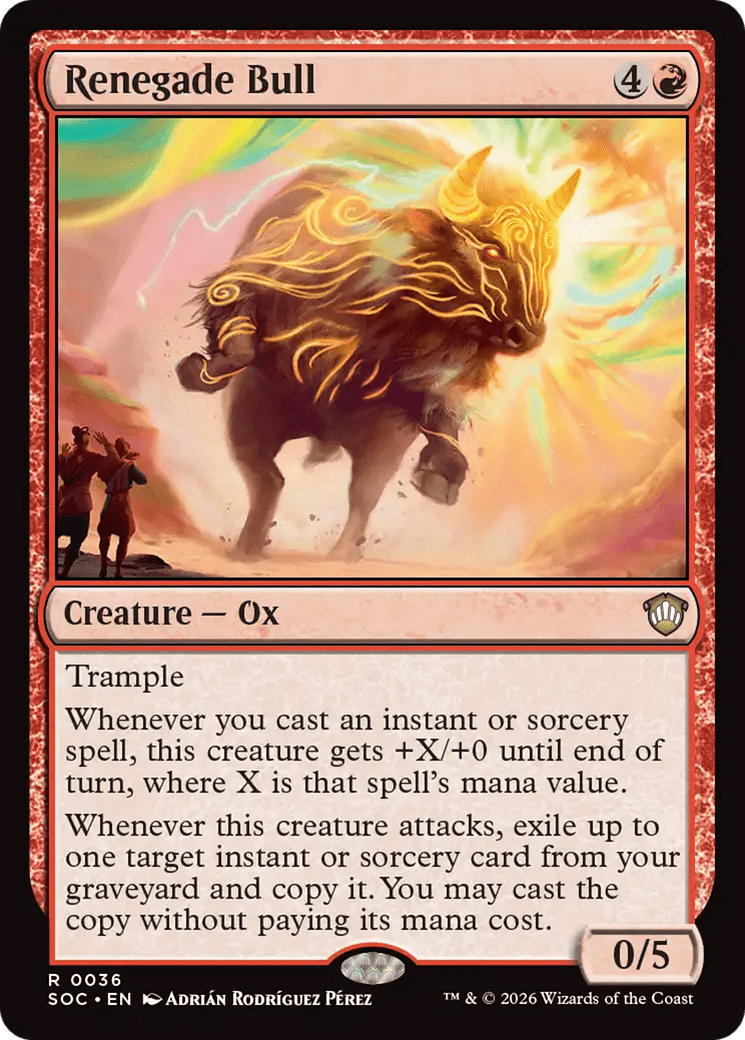 Renegade Bull [Secrets of Strixhaven Commander] MTG Single Magic: The Gathering  | Multizone: Comics And Games