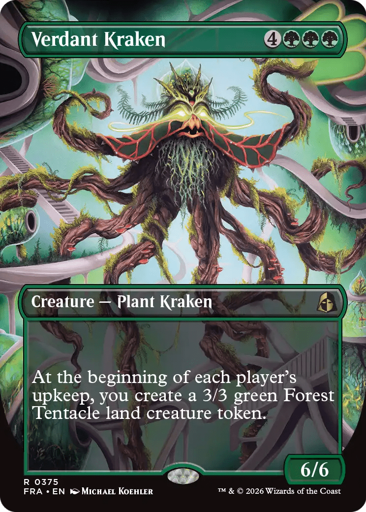 Verdant Kraken (Borderless) [Reality Fracture] MTG Single Magic: The Gathering  | Multizone: Comics And Games