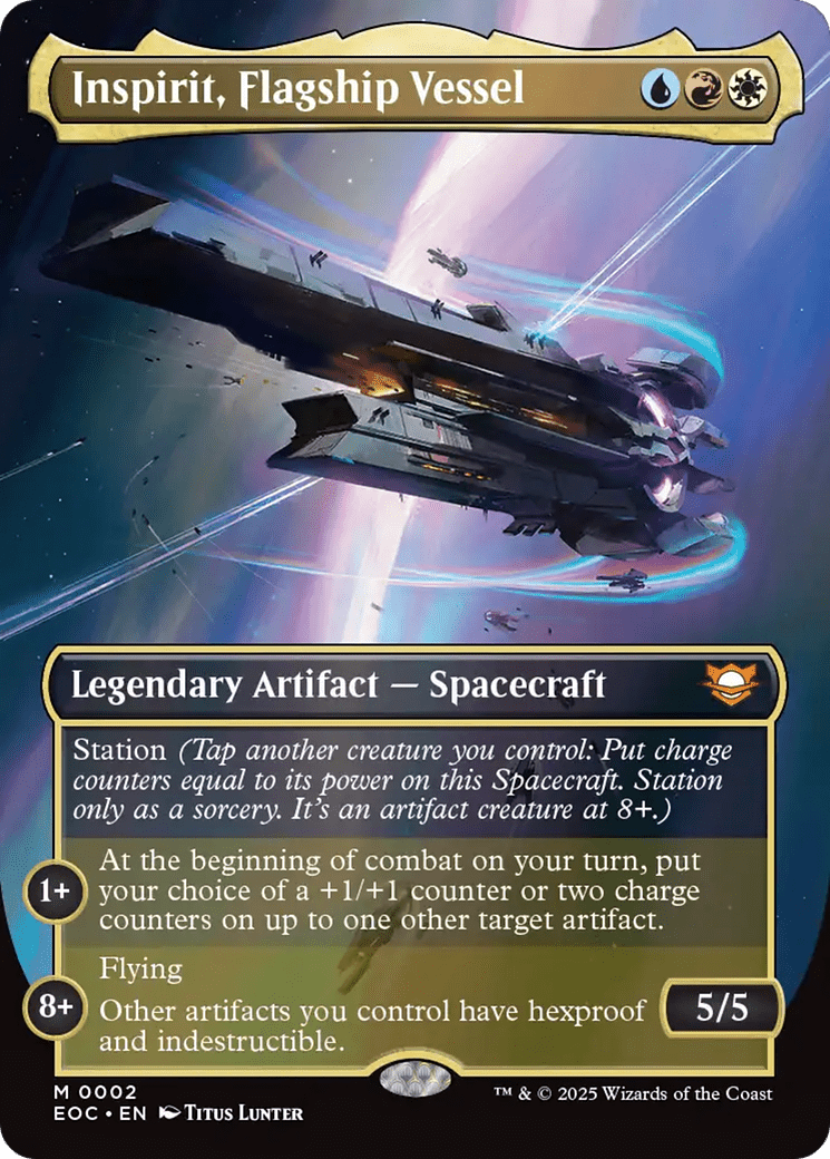 Inspirit, Flagship Vessel (Borderless) [Edge of Eternities Commander] MTG Single Magic: The Gathering  | Multizone: Comics And Games