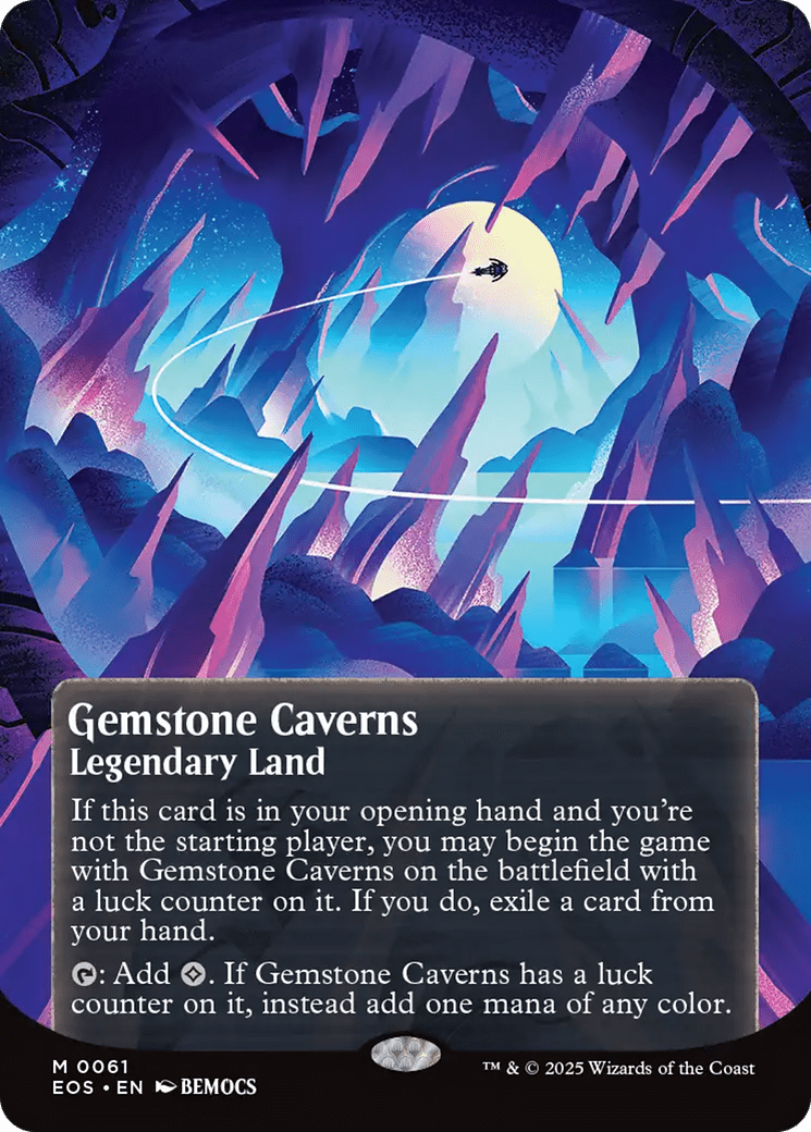 Gemstone Caverns (0061) (Borderless) [Edge of Eternities: Stellar Sights] MTG Single Magic: The Gathering  | Multizone: Comics And Games