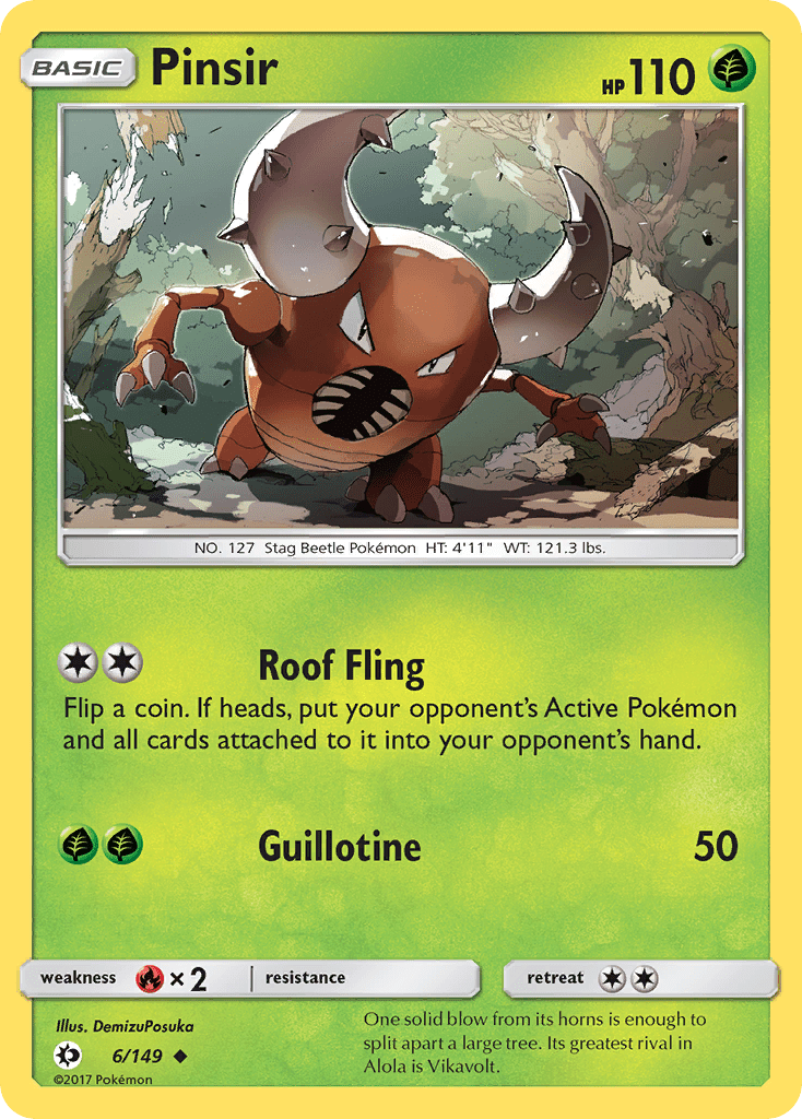 Pinsir (6/149) [Sun & Moon: Base Set] Pokemon Single Pokémon  | Multizone: Comics And Games