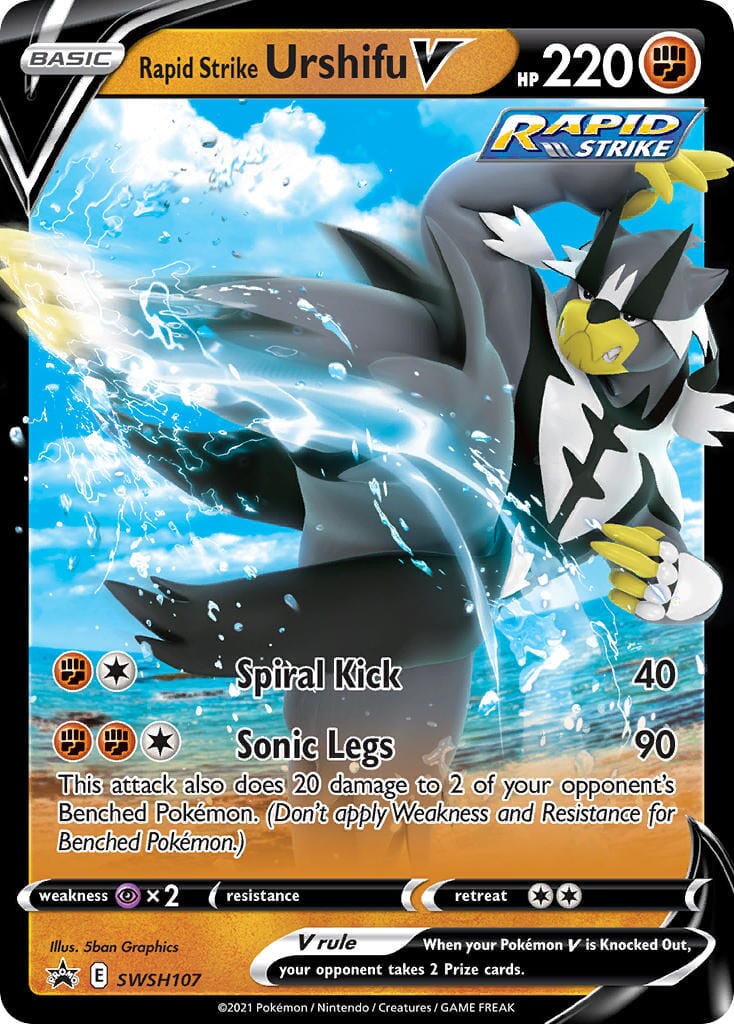 Rapid Strike Urshifu V (SWSH107) (Jumbo Card) [Sword & Shield: Black Star Promos] Pokemon Single Pokémon  | Multizone: Comics And Games