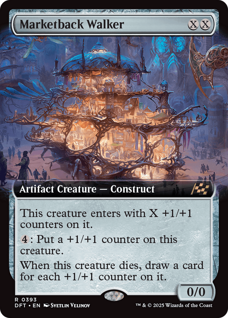 Marketback Walker (Extended Art) [Aetherdrift] MTG Single Magic: The Gathering  | Multizone: Comics And Games