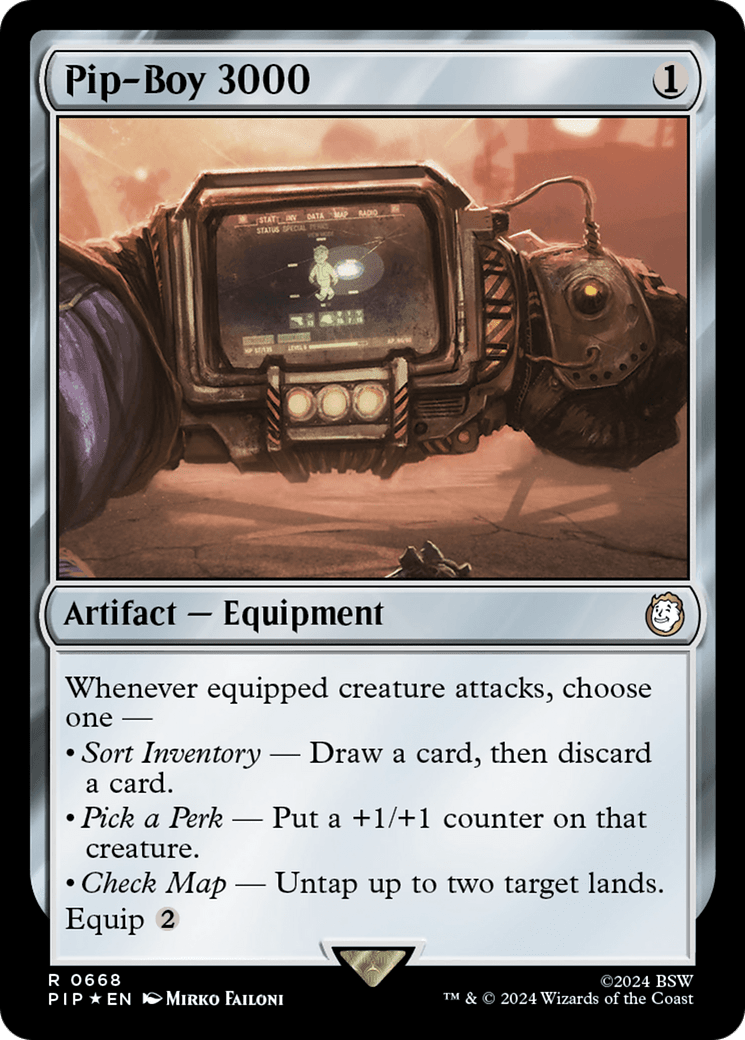 Pip-Boy 3000 (Surge Foil) [Fallout] MTG Single Magic: The Gathering  | Multizone: Comics And Games