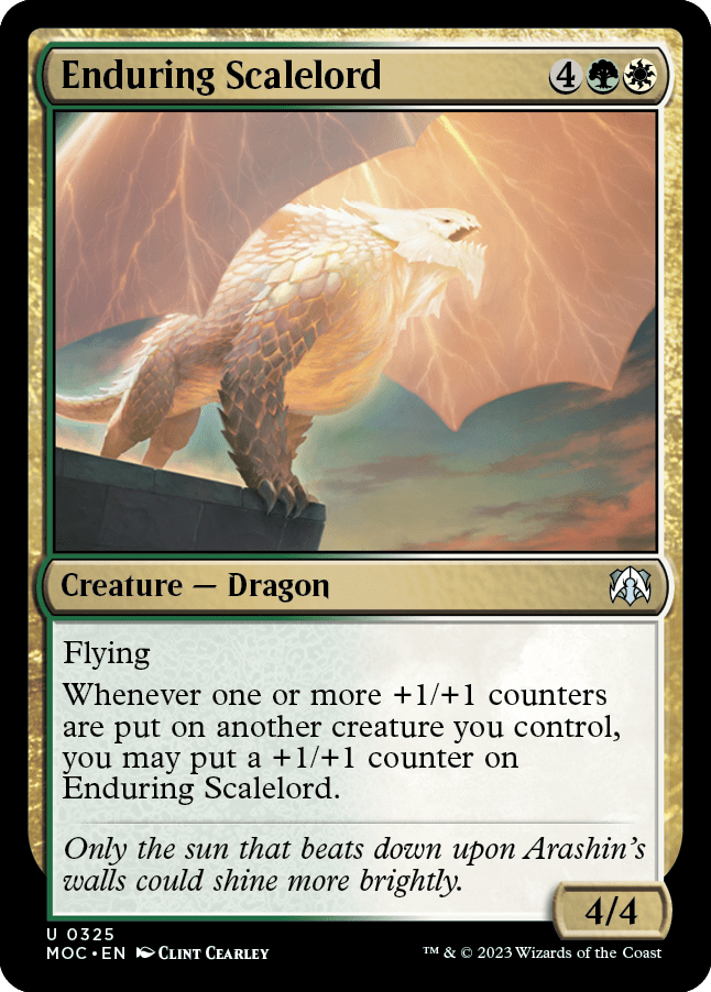 Enduring Scalelord [March of the Machine Commander] MTG Single Magic: The Gathering  | Multizone: Comics And Games