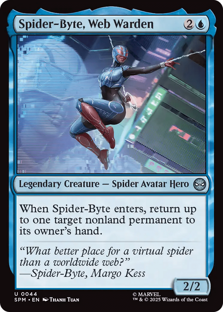 Spider-Byte, Web Warden [Marvel's Spider-Man] MTG Single Magic: The Gathering  | Multizone: Comics And Games