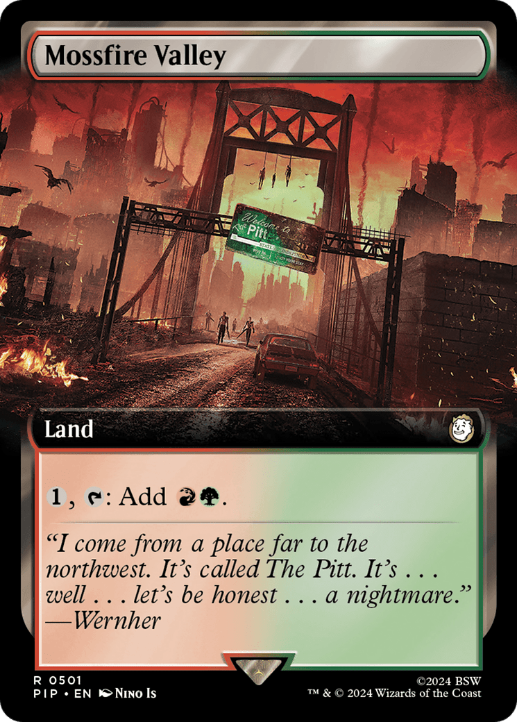 Mossfire Valley (Extended Art) [Fallout] MTG Single Magic: The Gathering  | Multizone: Comics And Games