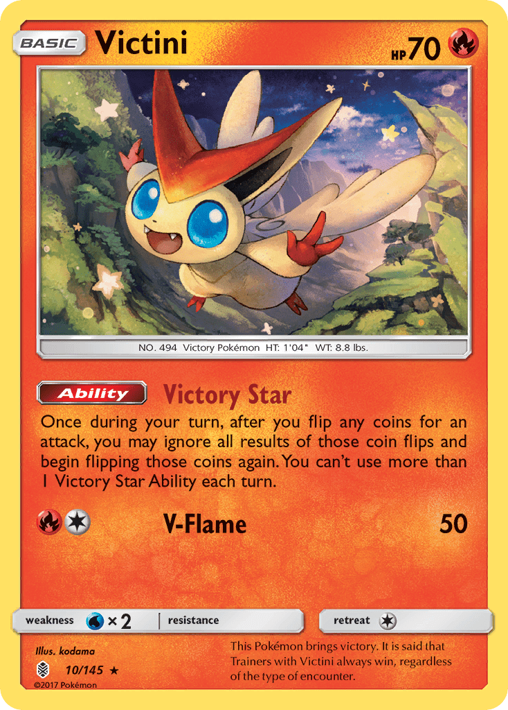 Victini (10/145) [Sun & Moon: Guardians Rising] Pokemon Single Pokémon  | Multizone: Comics And Games
