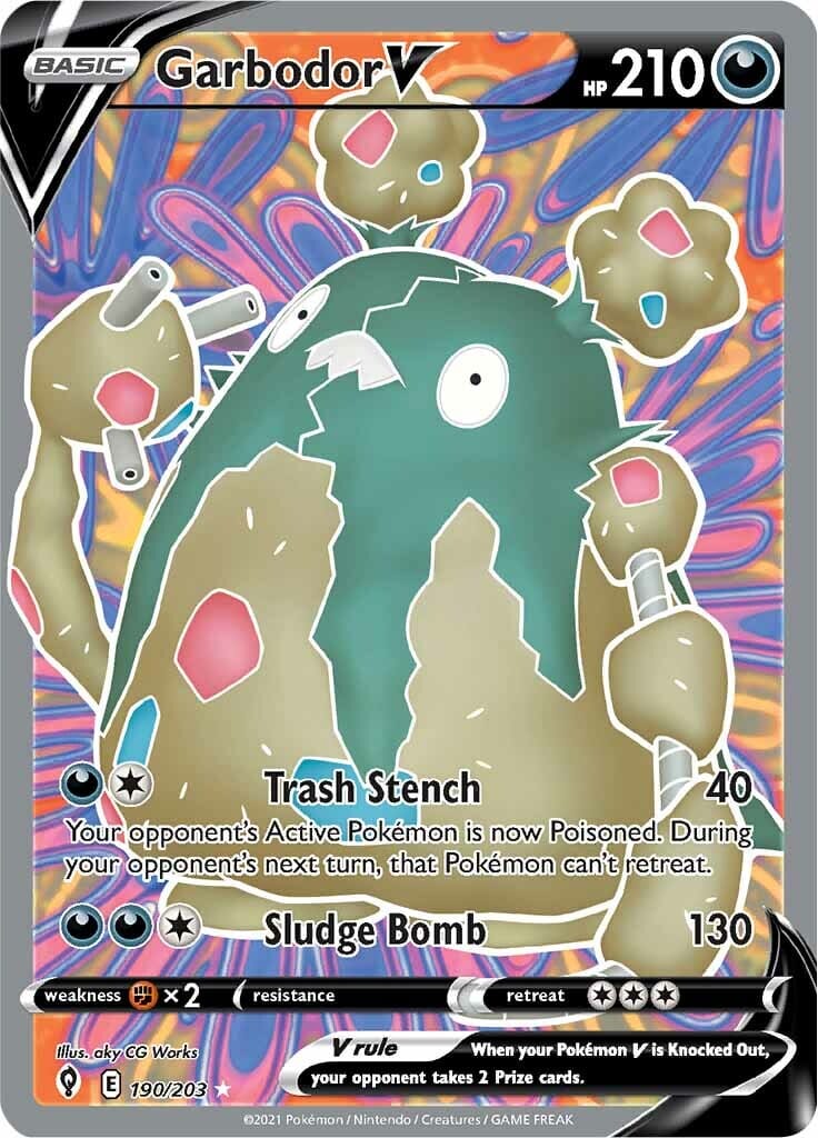 Garbodor V (190/203) [Sword & Shield: Evolving Skies] Pokemon Single Pokémon  | Multizone: Comics And Games