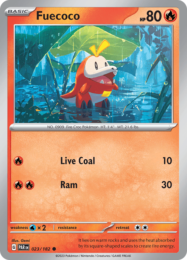 Fuecoco (023/182) [Scarlet & Violet: Paradox Rift] Pokemon Single Pokémon  | Multizone: Comics And Games