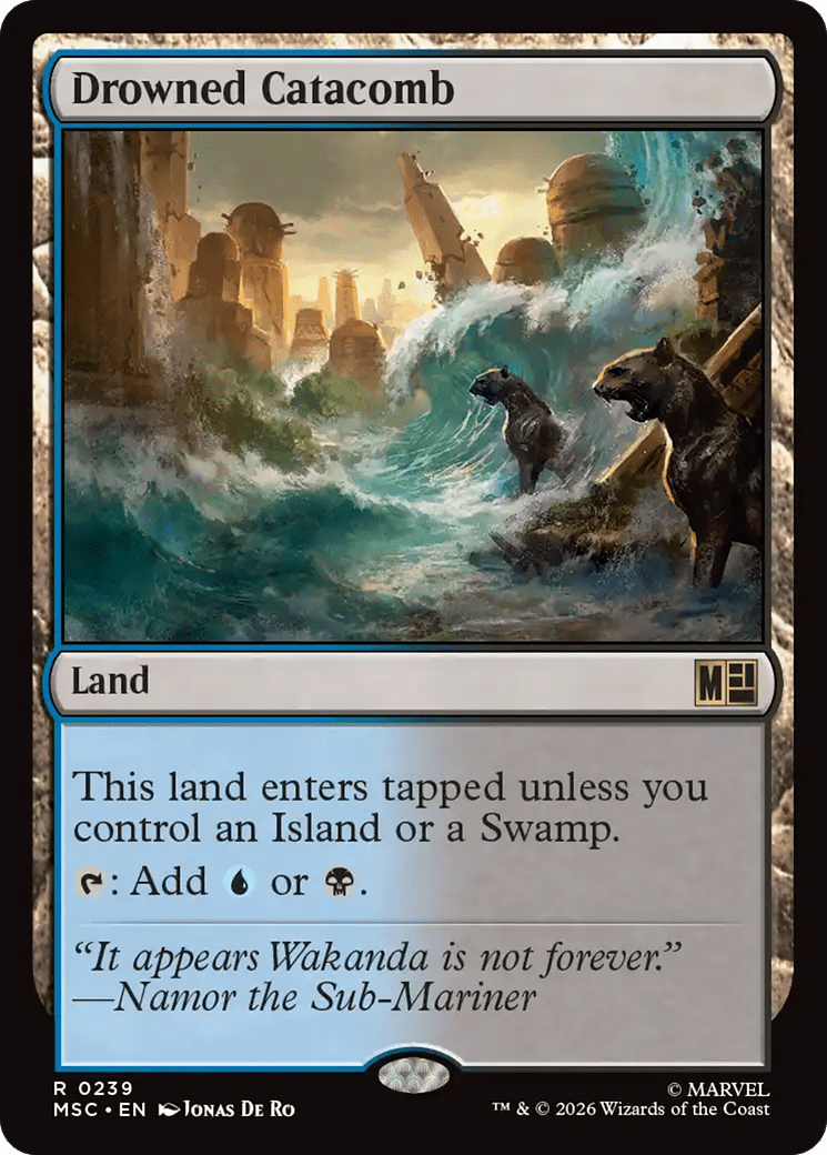 Drowned Catacomb (Surge Foil) [Marvel Super Heroes Commander] MTG Single Magic: The Gathering  | Multizone: Comics And Games