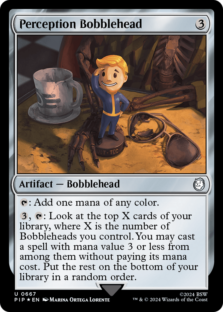 Perception Bobblehead (Surge Foil) [Fallout] MTG Single Magic: The Gathering  | Multizone: Comics And Games