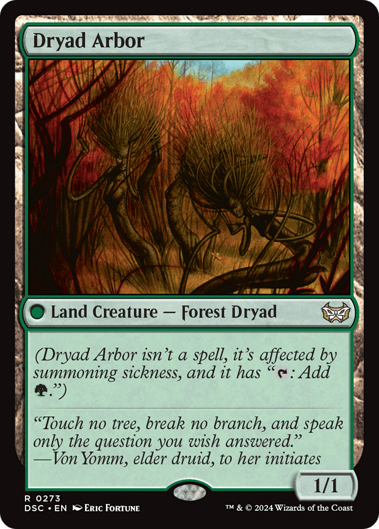 Dryad Arbor [Duskmourn: House of Horror Commander] MTG Single Magic: The Gathering  | Multizone: Comics And Games