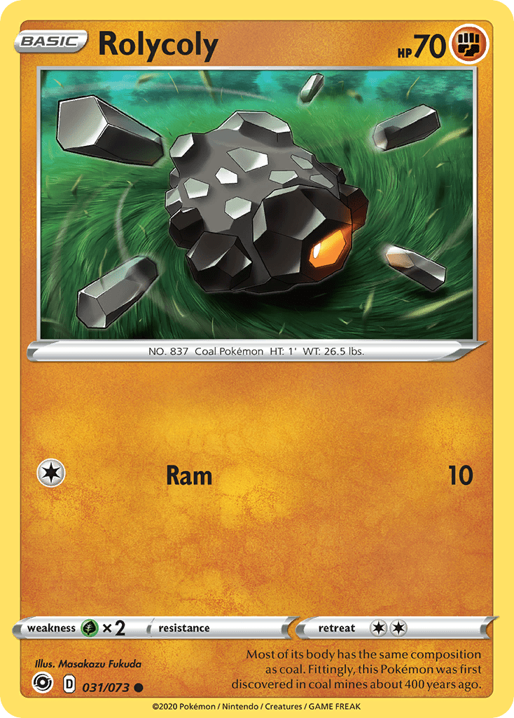 Rolycoly (031/073) [Sword & Shield: Champion's Path] Pokemon Single Pokémon  | Multizone: Comics And Games