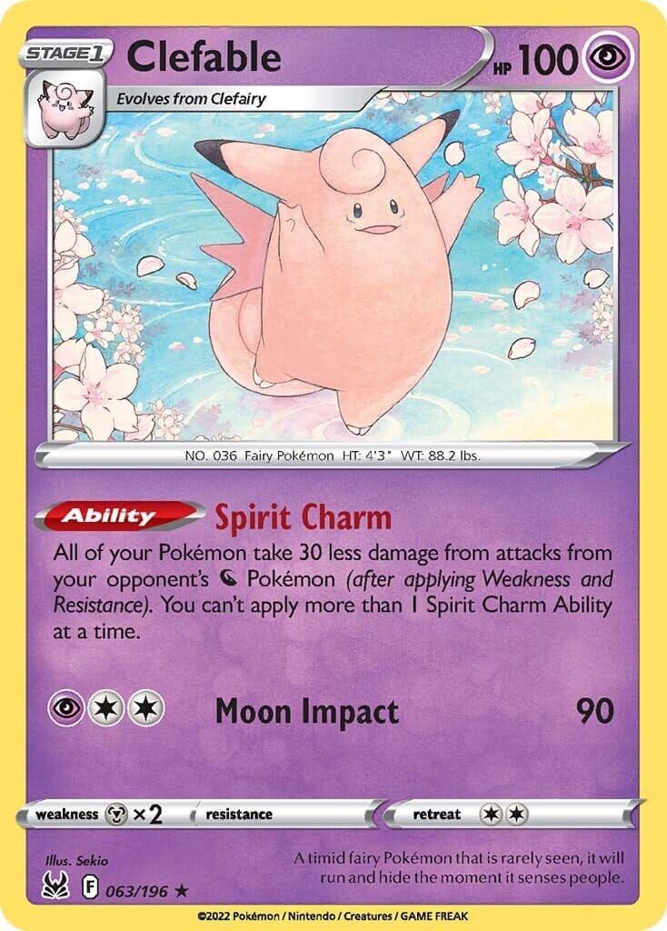 Clefable (063/196) [Sword & Shield: Lost Origin] Pokemon Single Pokémon  | Multizone: Comics And Games