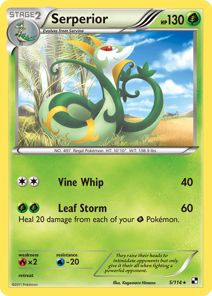 Serperior (5/114) [Black & White: Base Set] Pokemon Single Pokémon  | Multizone: Comics And Games