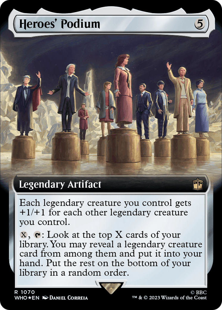 Heroes' Podium (Extended Art) (Surge Foil) [Doctor Who] MTG Single Magic: The Gathering  | Multizone: Comics And Games