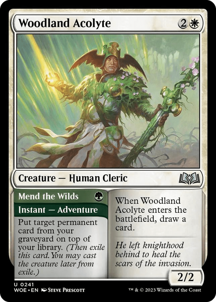 Woodland Acolyte // Mend the Wilds [Wilds of Eldraine] MTG Single Magic: The Gathering  | Multizone: Comics And Games