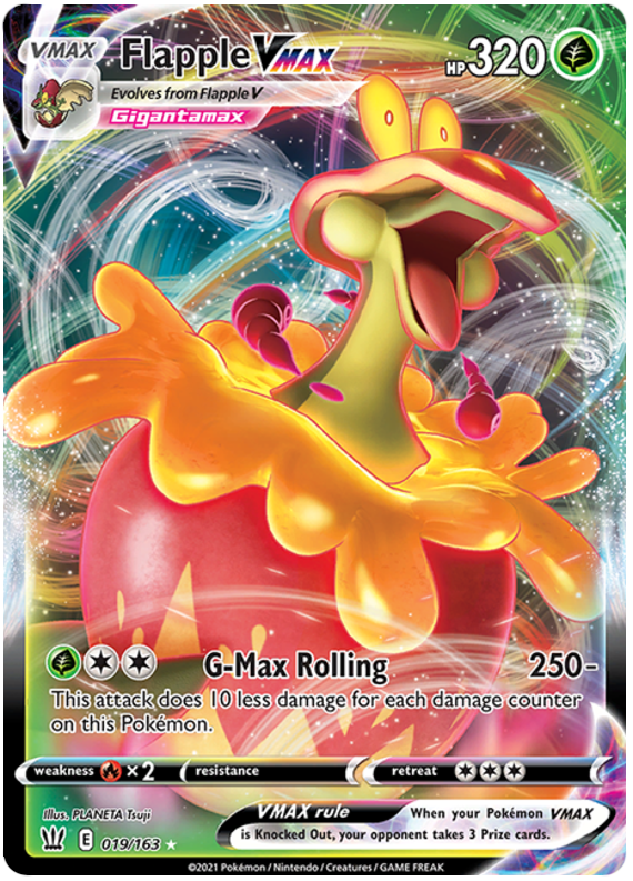 Flapple VMAX (019/163) [Sword & Shield: Battle Styles] Pokemon Single Pokémon  | Multizone: Comics And Games