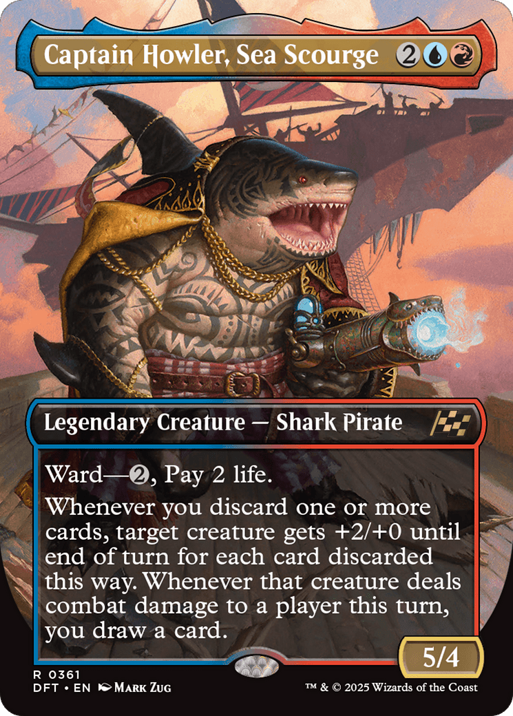 Captain Howler, Sea Scourge (Borderless) [Aetherdrift] MTG Single Magic: The Gathering  | Multizone: Comics And Games