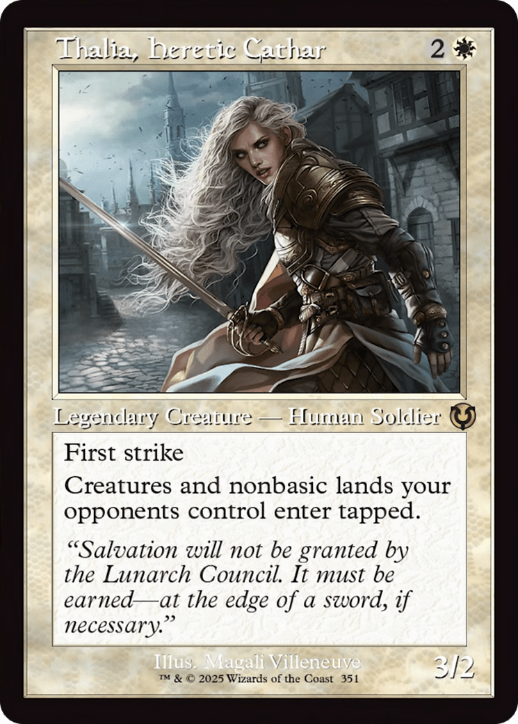 Thalia, Heretic Cathar (Retro Frame) [Innistrad Remastered] MTG Single Magic: The Gathering  | Multizone: Comics And Games