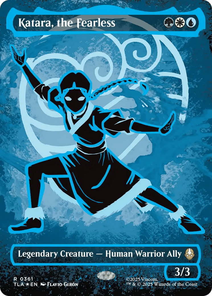 Katara, the Fearless (Borderless) (Neon Ink Foil) [Avatar: The Last Airbender] MTG Single Magic: The Gathering  | Multizone: Comics And Games
