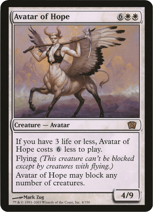 Avatar of Hope (Oversized) [Eighth Edition Box Topper] MTG Single Magic: The Gathering  | Multizone: Comics And Games