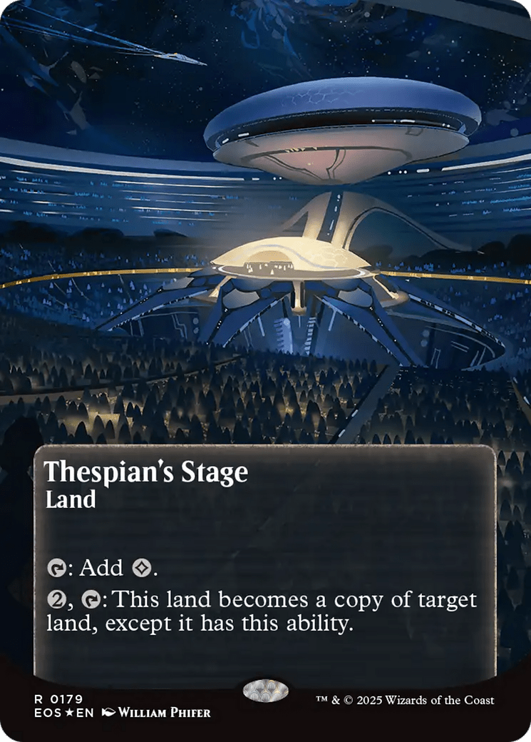 Thespian's Stage (0179) (Borderless) (Galaxy Foil) [Edge of Eternities: Stellar Sights] MTG Single Magic: The Gathering  | Multizone: Comics And Games
