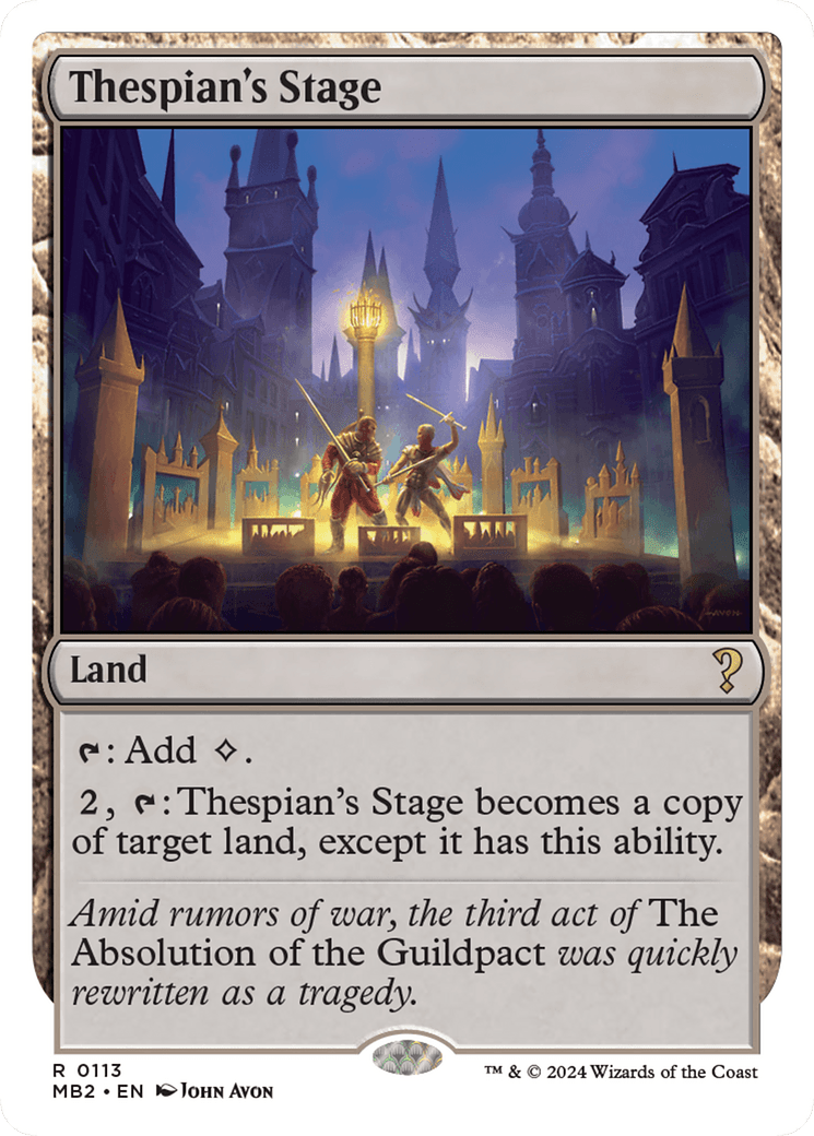 Thespian's Stage (White Border) [Mystery Booster 2] MTG Single Magic: The Gathering  | Multizone: Comics And Games