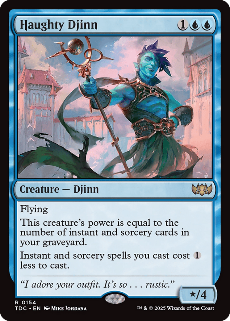 Haughty Djinn [Tarkir: Dragonstorm Commander] MTG Single Magic: The Gathering  | Multizone: Comics And Games