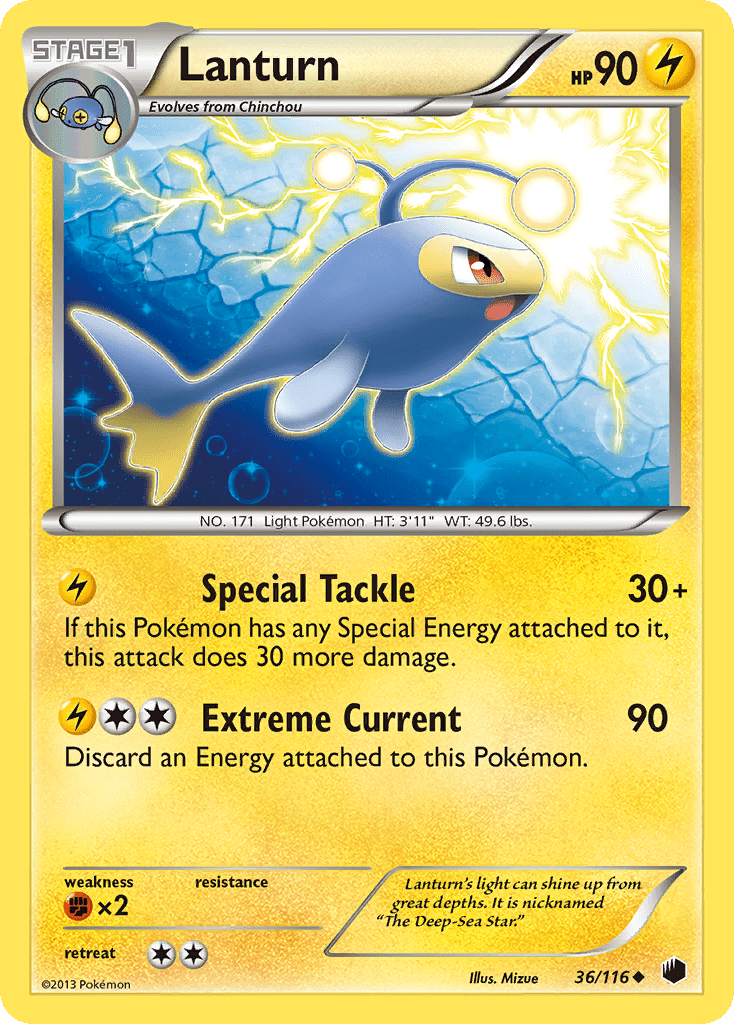Lanturn (36/116) [Black & White: Plasma Freeze] Pokemon Single Pokémon  | Multizone: Comics And Games