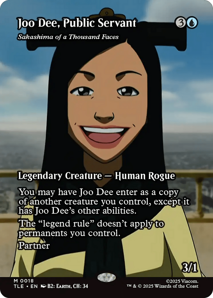 Joo Dee, Public Servant - Sakashima of a Thousand Faces (Borderless) [Avatar: The Last Airbender: Eternal-Legal] MTG Single Magic: The Gathering  | Multizone: Comics And Games