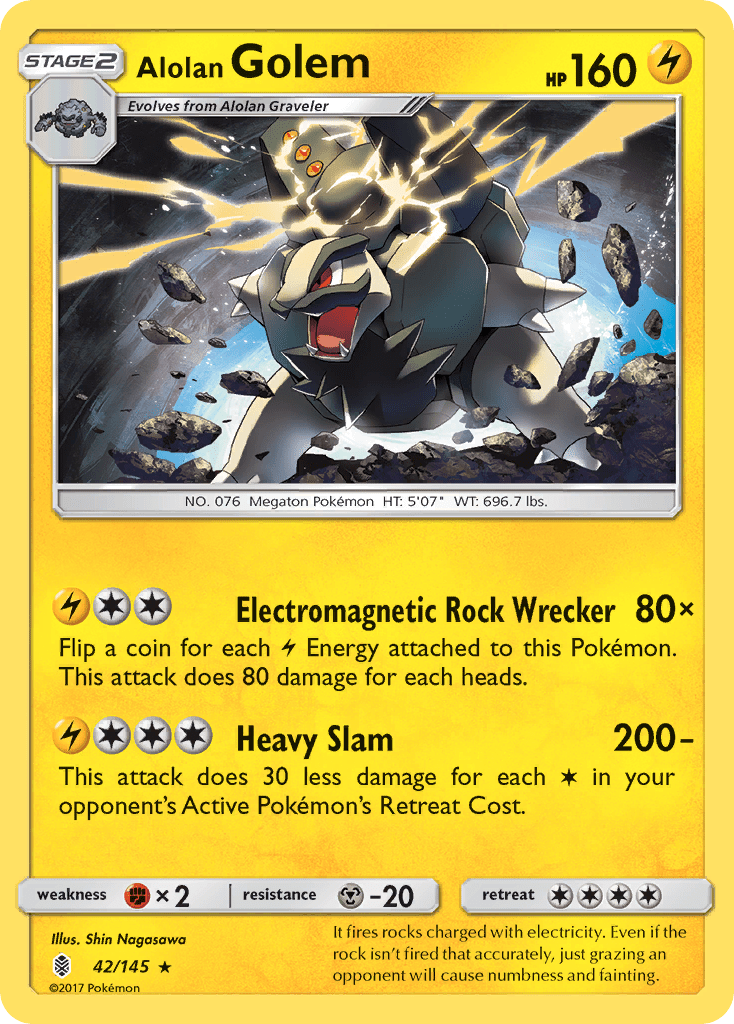 Alolan Golem (42/145) [Sun & Moon: Guardians Rising] Pokemon Single Pokémon  | Multizone: Comics And Games