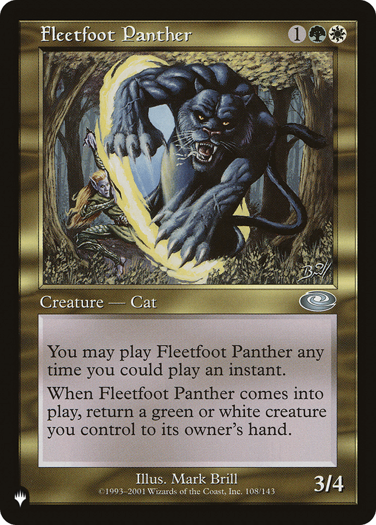 Fleetfoot Panther [The List] MTG Single Magic: The Gathering  | Multizone: Comics And Games