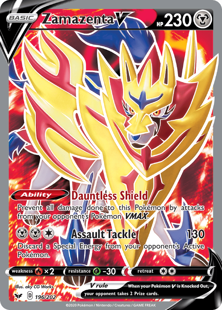Zamazenta V (196/202) [Sword & Shield: Base Set] Pokemon Single Pokémon  | Multizone: Comics And Games