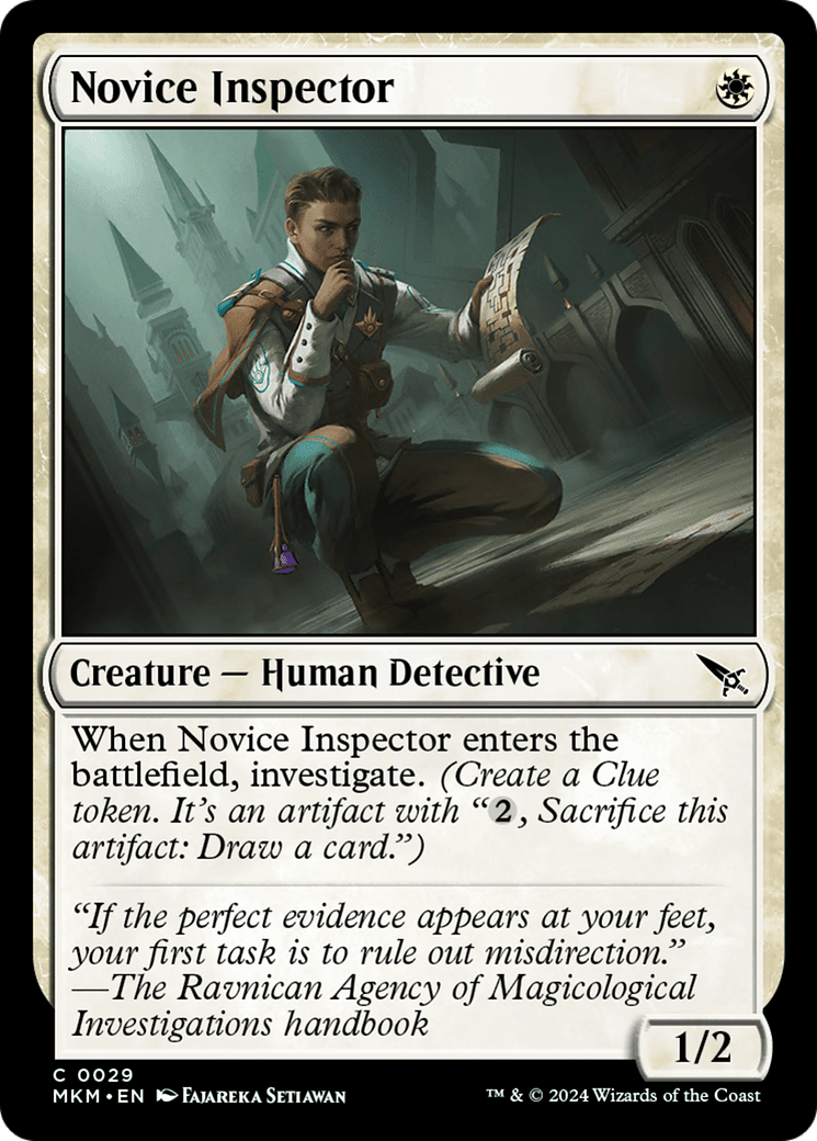 Novice Inspector [Murders at Karlov Manor] MTG Single Magic: The Gathering  | Multizone: Comics And Games