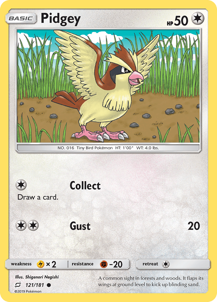 Pidgey (121/181) [Sun & Moon: Team Up] Pokemon Single Pokémon  | Multizone: Comics And Games