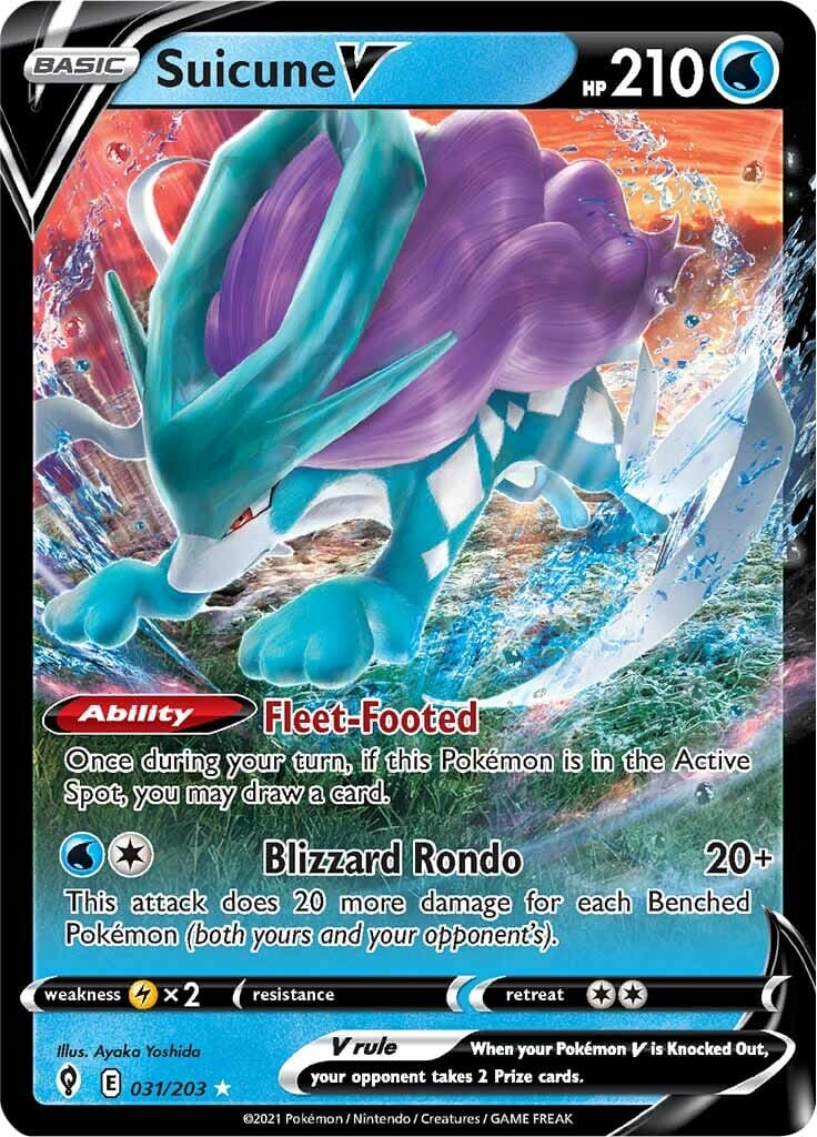 Suicune V (031/203) [Sword & Shield: Evolving Skies] Pokemon Single Pokémon  | Multizone: Comics And Games