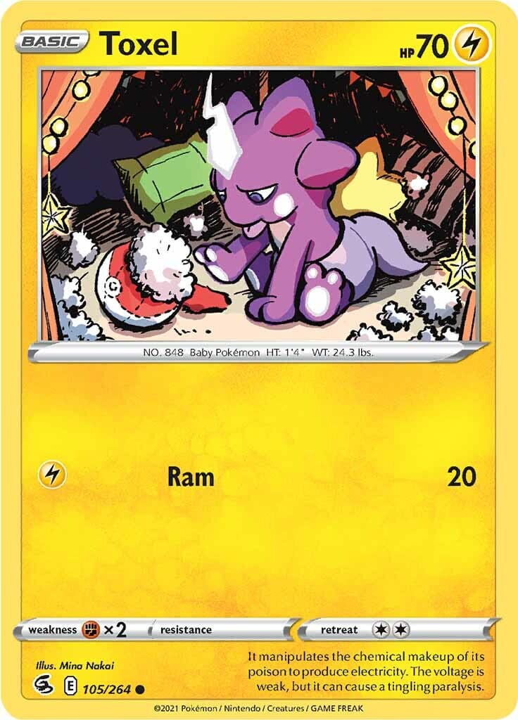 Toxel (105/264) [Sword & Shield: Fusion Strike] Pokemon Single Pokémon  | Multizone: Comics And Games