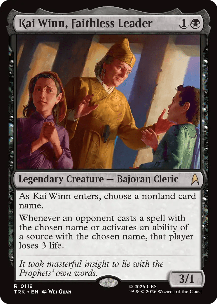 Kai Winn, Faithless Leader [Star Trek] MTG Single Magic: The Gathering  | Multizone: Comics And Games