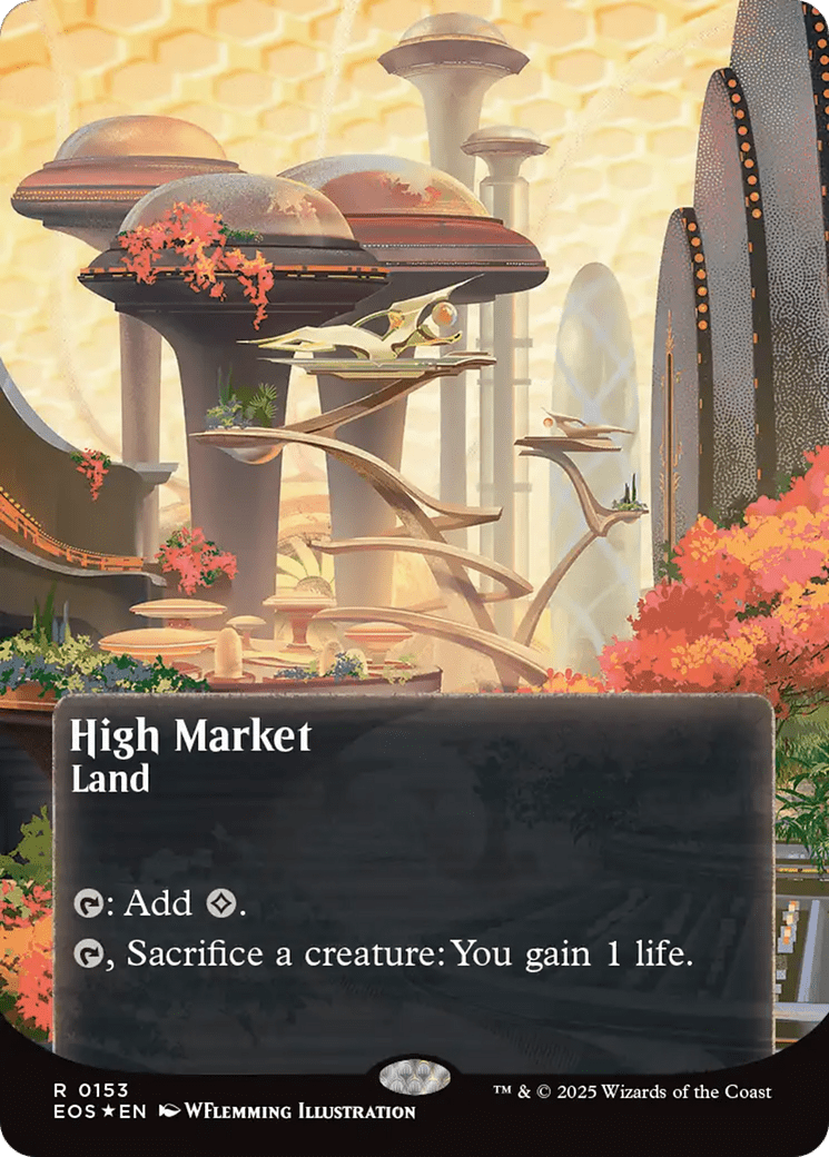 High Market (0153) (Borderless) (Galaxy Foil) [Edge of Eternities: Stellar Sights] MTG Single Magic: The Gathering  | Multizone: Comics And Games