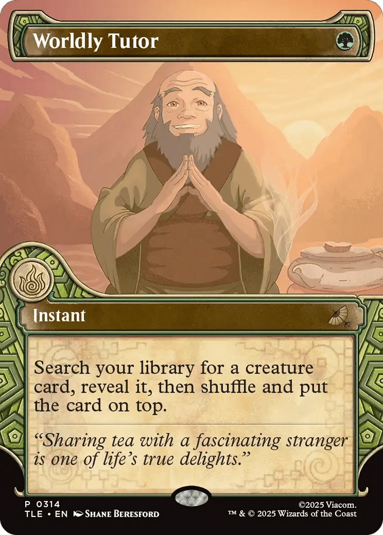 Worldly Tutor (Showcase) [Avatar: The Last Airbender: Eternal-Legal] MTG Single Magic: The Gathering  | Multizone: Comics And Games