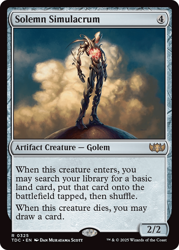 Solemn Simulacrum [Tarkir: Dragonstorm Commander] MTG Single Magic: The Gathering  | Multizone: Comics And Games