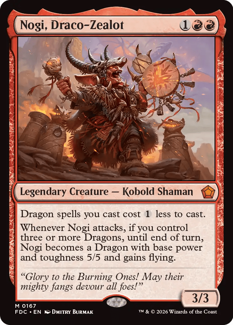 Nogi, Draco-Zealot [Foundations Commander] MTG Single Magic: The Gathering  | Multizone: Comics And Games