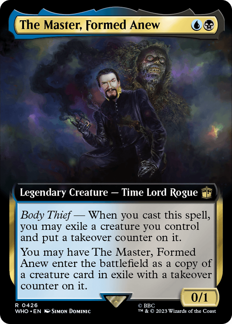 The Master, Formed Anew (Extended Art) [Doctor Who] MTG Single Magic: The Gathering  | Multizone: Comics And Games