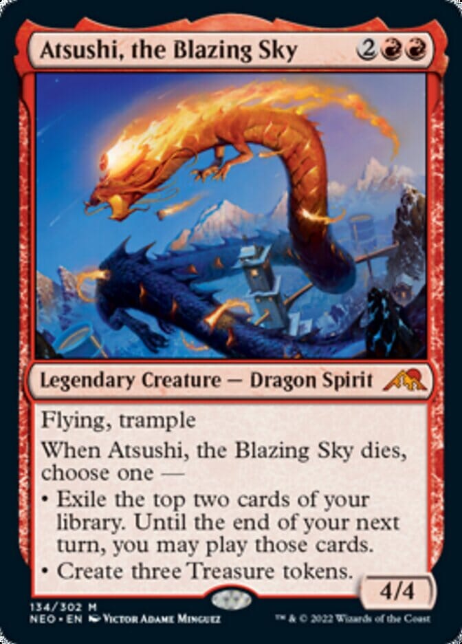 Atsushi, the Blazing Sky [Kamigawa: Neon Dynasty] MTG Single Magic: The Gathering  | Multizone: Comics And Games
