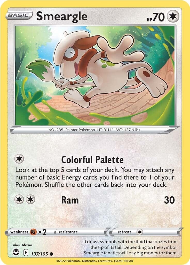 Smeargle (137/195) [Sword & Shield: Silver Tempest] Pokemon Single Pokémon  | Multizone: Comics And Games