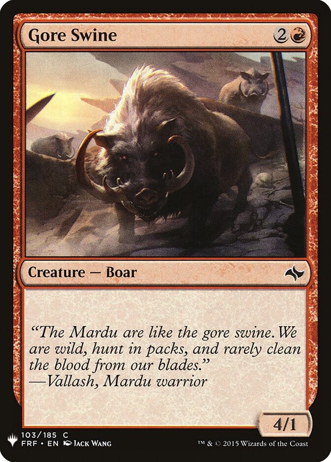 Gore Swine [Mystery Booster] MTG Single Magic: The Gathering  | Multizone: Comics And Games